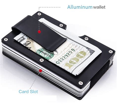 Aluminum Card Holder in black .